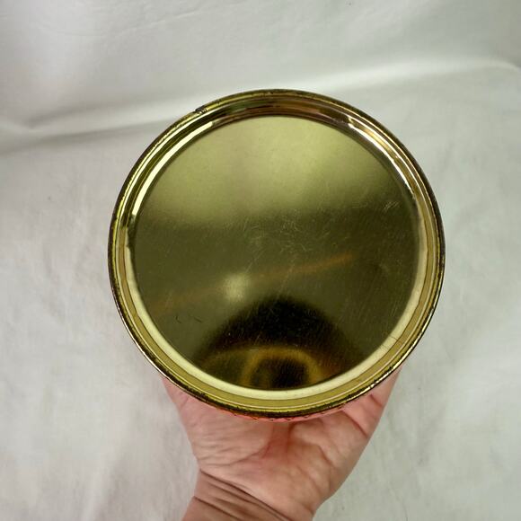 VTG 1920s English Nouveau Rococco Tea Tin Pink Gold Courting Couples Rococo - Picture 6 of 11